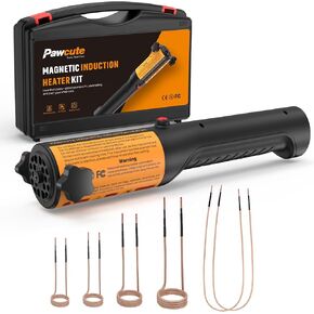 Induction Heater 1200W for Bolt Removal, Magnetic Heating Tool with 6 Coils, Handheld Heat Tool for Rusty Nuts and Bolts,Orange
