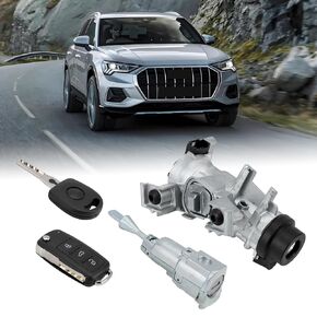 1k0905851B Ignition Switch Lock Assembly with Intelligent Key Shell for Audi Q3 2015-2018, for Vw Eos 2012-2016, for Vw Golf 2011-2018, for Vw GTI 2011-2018 Replaces OEM Ila920,1131nc12919