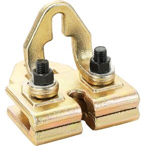DASBET 5 Ton Auto Body Pull Clamp | Heavy Duty Right Angle Multi Hook Point Pull Clamp Two-Way Car Frame Puller for Car Body Repair Tool Kit, Auto Body Repair Clamp Gold Steel Back Clamp Puller
