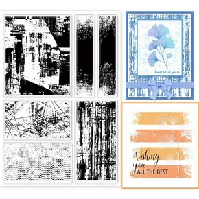 GLOBLELAND Paint Background Clear Stamps Graffiti Background Silicone Clear Stamp Seals for Cards Making DIY Scrapbooking Photo Journal Album Decoration
