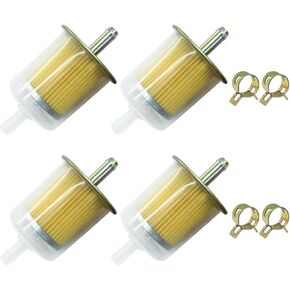 Zorfeter 4 PCS 5/16 "مرشحات الوقود الغازية العالمية مع 8pcs 14 مم خرطوم ، ملحقات استبدال مرشح الوقود الغازي لشاحنات الشاحنات النارية العشب