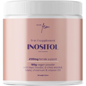 Myo-Inositol & D-Chiro Inositol Supplement for Women 4100mg (40:1 Ratio) – 9-in-1 Hormonal & Metabolic Support with Folate, Vitamin B6, B12, D3, Zinc & Chromium