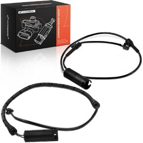 A-Premium Front and Rear Disc Brake Pad Wear Sensors Compatible with BMW 740i 1995/1997-2001, 740iL 1995/1996-2001, V8 4.0L 4.4L, 2-PC Set