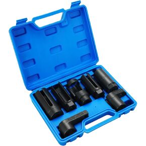 7PCS Oxygen Sensor & Oil Pressure Sending Unit Socket Set | Master Sensor Socket Set with 22mm, 27mm, 29mm Sockets 1/2" 3/8" Drives, Oxygen Sensor Socket Set for Most Modern Vehicles