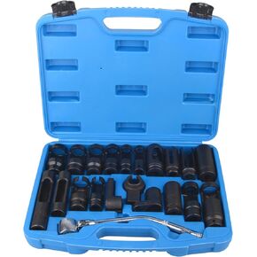 21pcs Oxygen Sensor Socket Set, Oil Pressure Sending Unit Socket Set O2 Sensor Removal Socket Fit for Auto Truck Car
