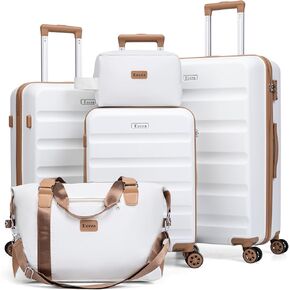 Luggage Sets 5 Piece, Suitcases with Wheels,ABS Hard Case Luggage with TSA Lock Spinner Wheels,Carry On Luggage Set (20/24/28 Inch)