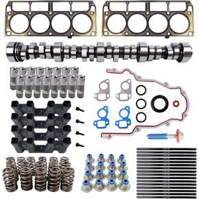 Truck Norris Cam Camshaft Kit Fit for GM Chevy Gen 3/4 LS LS1 4.8L 5.3L Vortec (Include Camshaft, Lifters w/Trays, Springs, Pushrods, Gaskets, Seals)