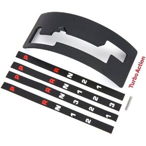 Shifter Gate Plate, Forward/Reverse Pattern, Steel, Black Powder Coat, Turbo Action Cheetah SCS Shifter, Powerglide / TH350 / TH400, Each