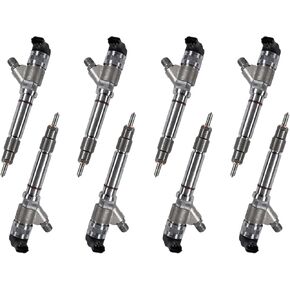 8PCS Fuel Injecte Compatible with Chevy Express Silverado 2500 3500 6.6L GMC Savana Sierra 2500 3500 Hummer H1 2006-2007 Replacement for 0986435521 0445120042 97361355 97780358