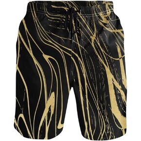 Men's Leopard Purple Print Pattern Swim Trunks Novelty Beach Shorts Quick Dry Swimming Board Trunk