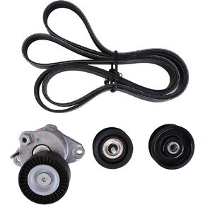 Engine Drive Belt Tensioner and Idler Pulley Compatible with Mercedes-Benz C300 C350 E350 E550 2722000270, for Dodge Sprinter/freightliner 2500 3500 2007-2008 with Tensioning/Deflection Pulleys