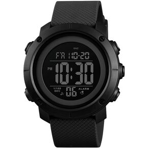 Big Boys Digital Watch Sports Teen Waterproof Military Back Light Watch for Teenagers Boys Ages 11-18 Black 1426S