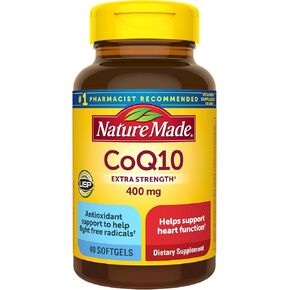 Nature Made CoQ10 400mg, Dietary Supplement for Heart Health Support, 40 Softgels, 40 Day Supply