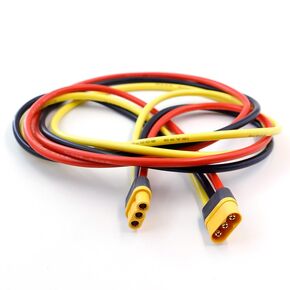 AMASS MR60 ذكر إلى موصلات محول أنثى محول مع سلك 12AWG مقياس كابل تيار مرتفع لبطارية RC LIPO (حزمة واحدة)