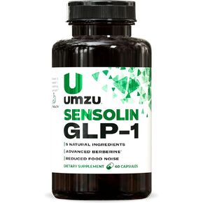UMZU Sensolin GLP-1 Metabolic Support Supplement, Boost GLP-1 Production, Reduce Food Noise, Balance Mood, Clinically Advanced Berberine, Ceylon Cinnamon, Chromium (60 Capsule | 30 Day Supply)