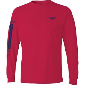 Fly Racing 352-4166L Fly Tribe Long Sleeve Tee Red/Blue Lg