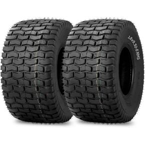 (2 Pack) 13x6.50-6 Lawn Mower Tubeless Tire, 13x6.5-6 for Tractor Riding Lawnmowers, 4 Ply, Turf-V Pattern
