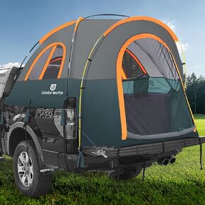 Truck Bed Tent 5.5-6ft: من السهل إعداد خيام الشاحنات الصغيرة Umburato للتخييم ، مظلة PU3000mm المقاومة للماء لقبلة الشاحنة ، المحمولة ، واسعة لشخصين أخضر