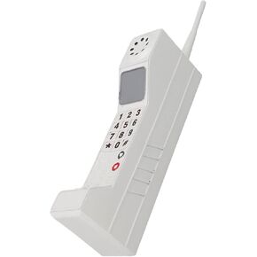 Diydeg Retro Mobile ، زخرفة الهاتف الخليوي المحاكاة القديمة الطراز ، طراز الهاتف المحمول المحمول عبر الهاتف الخلوي الكلاسيكي للمنزل ، المرحلة ، الحفلة ، الديكور (أبيض)