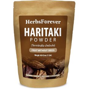 Haritaki Powder | Terminalia Chebula | Non-GMO, Gluten-Free, Vegan | Premium Quality, Raw, Seedless, Freshly Ground, Natural Herbal Powder 454GMS