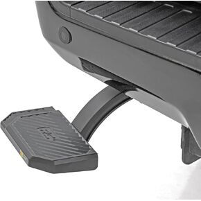 Rough Country Retractable Bed Step for Ford F-250/F-350 Super Duty (2017-2022) - Manual Pull Tailgate Step, Non-Slip Truck Step