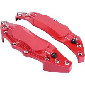 2PCS Caliper Cover, Car Brake Caliper Cover,Car Aluminum Brake Caliper Protector Cover for Wheel Hub 16in-17in Medium (Red),Brake system modifiion