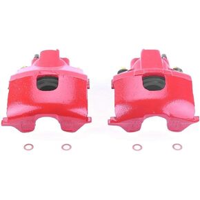 Power Stop Front S4642 Pair of High-Temp Red Powder Coated Calipers