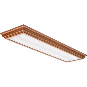 Lithonia Lighting Cambridge 4 Foot LED Kitchen Light Fixture, Ceiling Flush Mount, Linear, 2800 Lumens, 120 Volts, 35 Watts, Damp Listed, 4000K Cool White Light, Oak (FMFL 30840 CAML OA)