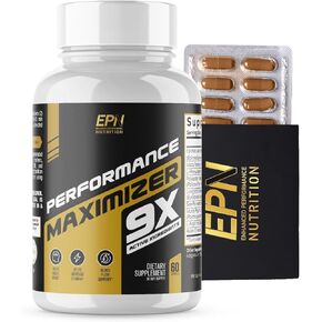 Male Performance Maximizer | Horny Goat Weed + 8 Ingredients Pills for Men Fast Acting Blood Flow | Build Muscle, Strength, Stamina | 9 Research Backed Ingredients for Circulation, Size - 60 Capsules