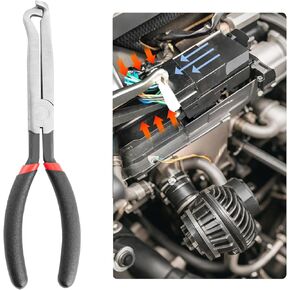 2PCS Electrical Disconnect Pliers for Cars 1 * 60°+1*Straight,Electrical Connector Pliers Disconnects Electrical Connectors/Hose/Fuel Injectors,Universal Spark Plug Pliers Car Accessories