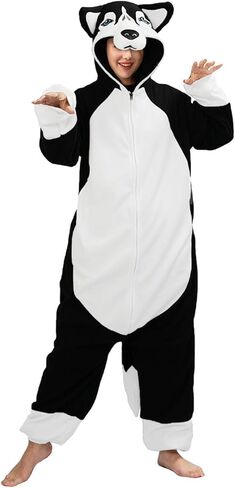 vavalad Dog Costume for Adults Animal Cosplay Dog Onesie Costume Pajamas Women Men in Kuwait