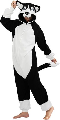 vavalad Dog Costume for Adults Animal Cosplay Dog Onesie Costume Pajamas Women Men in Kuwait