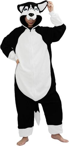 vavalad Dog Costume for Adults Animal Cosplay Dog Onesie Costume Pajamas Women Men in Kuwait