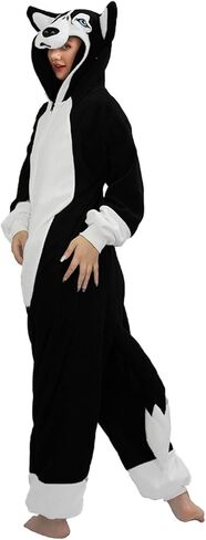 vavalad Dog Costume for Adults Animal Cosplay Dog Onesie Costume Pajamas Women Men in Kuwait