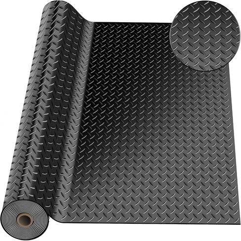 4 x 7 FT Garage Floor Mat, Diamond Plate Rubber Flooring Roll, PVC Garage Flooring Rolls for Under Car, Large SUVs, Pickup Truck, RV, Gym in Saudi Arabia