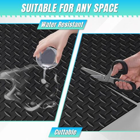 4 x 7 FT Garage Floor Mat, Diamond Plate Rubber Flooring Roll, PVC Garage Flooring Rolls for Under Car, Large SUVs, Pickup Truck, RV, Gym in Saudi Arabia