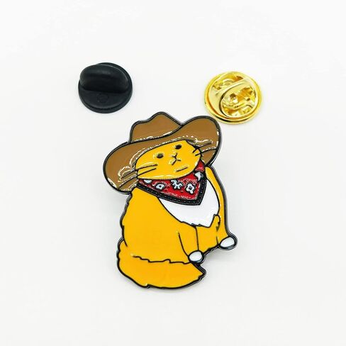 Cute Pins Backpack Pins Alloy Enamel Brooch Cat Funny Cat Brooch Cowboy Badge Pin for Bookbags Clothes/Jackets & Hat Decoration in Kuwait