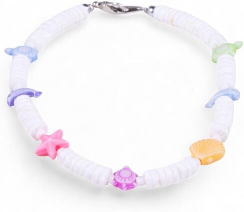 BlueRica Seashell Anklet with Sealife Charm - Handcrafted Beachy Jewelry in Saudi Arabia