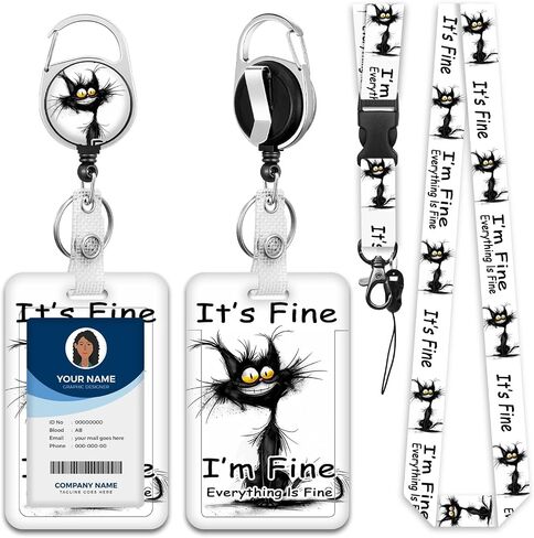 Lanyards for ID Badge Holder for Women Cute, Teacher Lanyard with ID Holder Clip,Retractable Keychain Badge Reel Heavy Duty, Teacher Nurse Work Office Gifts (#11:Sunflower) in Saudi Arabia