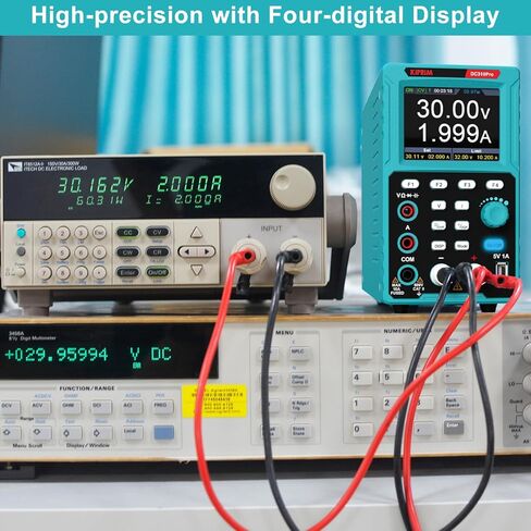 Kiprim 2-in-1 Programmable Power Supply and Multimeter (0-30 V 0-10 A) DC310Pro with Data Memory,High Precision,OCP,OVP, PC Software and USB Charging in Saudi Arabia