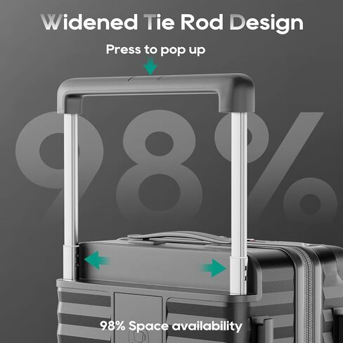 Joyway 20 Inch Carry on Luggage with Aluminium Frame and Front Pocket, PC Hardshell Suitcase with USB Port and Cup Holder, 21.5x14.2x9 Airline Approved, Luggage with Spinner Wheels and TSA Lock in Kuwait