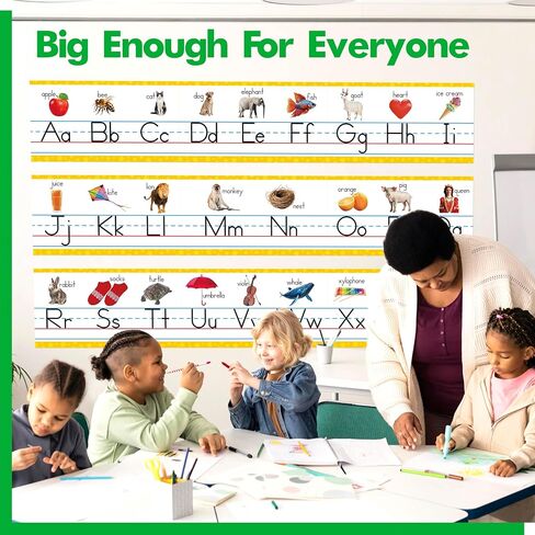 Alphabet Bulletin Board Set, 15 PCS Crayon Die-Cut ABC Wall Decorations 26 Upper & Lower Case Letters Plus 0-20 Numbers for Preschool, Kindergarten Classroom Playroom Bedroom Decorations in Saudi Arabia