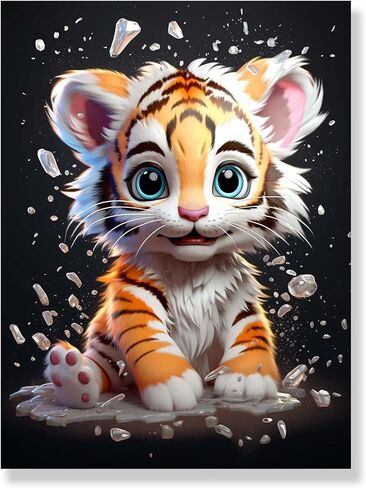Bimkole 5D Diamond Art Kits for Adults Lion in Toilet, Full Drill DIY Rhinestone Embroidery Set Paint with Diamonds Art Animal by Number Kits Cross Stitch Home Wall Craft Decor 12x16 Inch in Saudi Arabia
