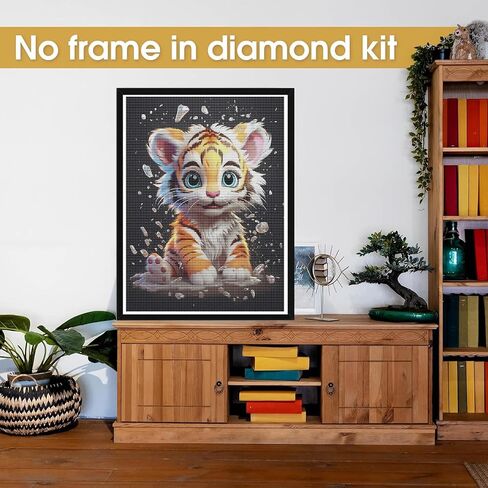 Bimkole 5D Diamond Art Kits for Adults Lion in Toilet, Full Drill DIY Rhinestone Embroidery Set Paint with Diamonds Art Animal by Number Kits Cross Stitch Home Wall Craft Decor 12x16 Inch in Saudi Arabia