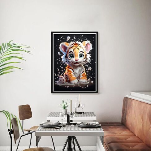 Bimkole 5D Diamond Art Kits for Adults Lion in Toilet, Full Drill DIY Rhinestone Embroidery Set Paint with Diamonds Art Animal by Number Kits Cross Stitch Home Wall Craft Decor 12x16 Inch in Saudi Arabia