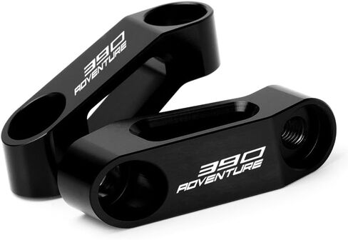 Motorcycle Rearview Mirror Mount Risers Extenders Adapter Kit Compatible With 390 Adventure 2020 2021 2022 2023 2024 | 390 ADV 390ADV 390ADVENTURE Accessories (black) in Saudi Arabia