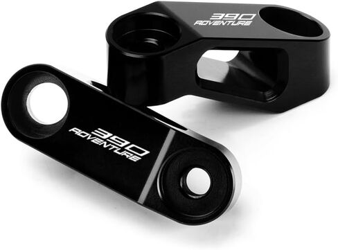 Motorcycle Rearview Mirror Mount Risers Extenders Adapter Kit Compatible With 390 Adventure 2020 2021 2022 2023 2024 | 390 ADV 390ADV 390ADVENTURE Accessories (black) in Saudi Arabia