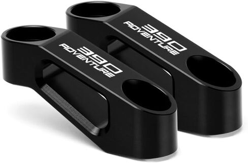 Motorcycle Rearview Mirror Mount Risers Extenders Adapter Kit Compatible With 390 Adventure 2020 2021 2022 2023 2024 | 390 ADV 390ADV 390ADVENTURE Accessories (black) in Saudi Arabia