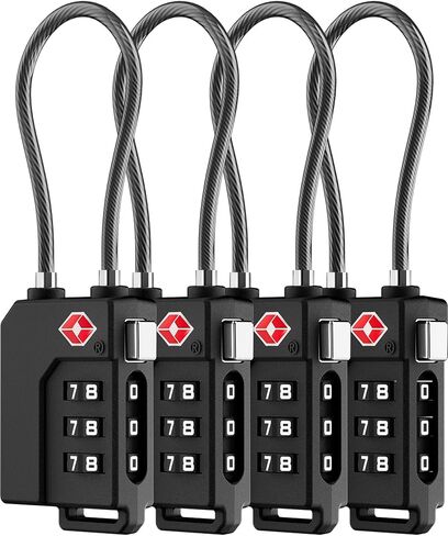LUGGEX TSA Locks for Luggage, Suitcase Locks TSA Approved, Luggage Locks, Ease of Use & Durable in Saudi Arabia
