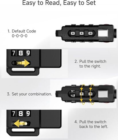 LUGGEX TSA Locks for Luggage, Suitcase Locks TSA Approved, Luggage Locks, Ease of Use & Durable in Saudi Arabia